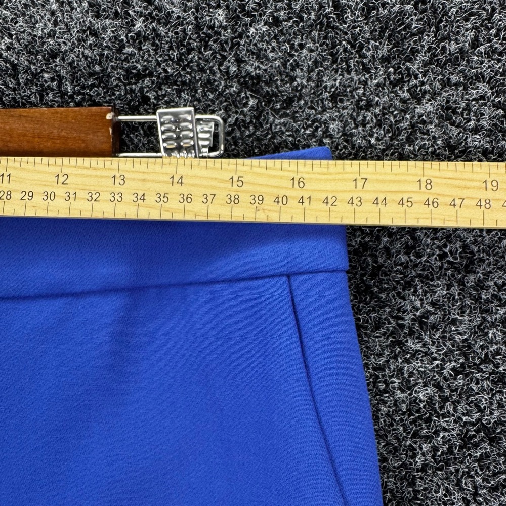 Loft Marisa Fit Dress Pants Womens 6 Cobalt Blue Straight Leg Trousers Office - Picture 2 of 8
